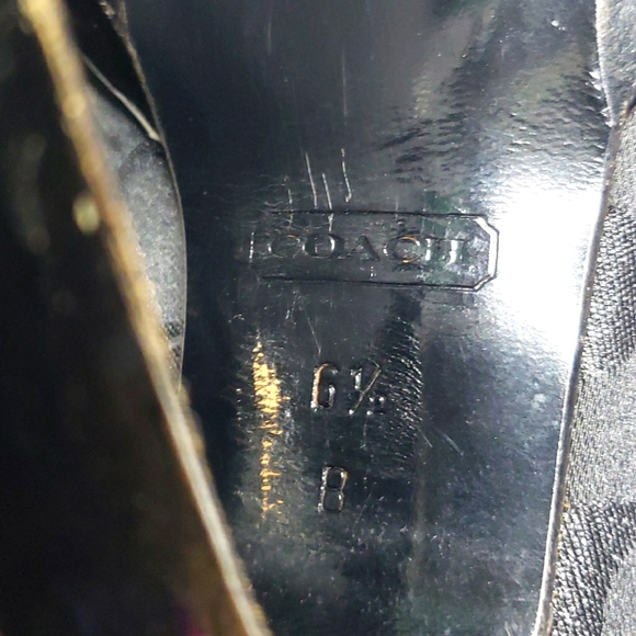 Coach Daisey Black Bow Peep Toe Heels 6.5 - Picture 10 of 10